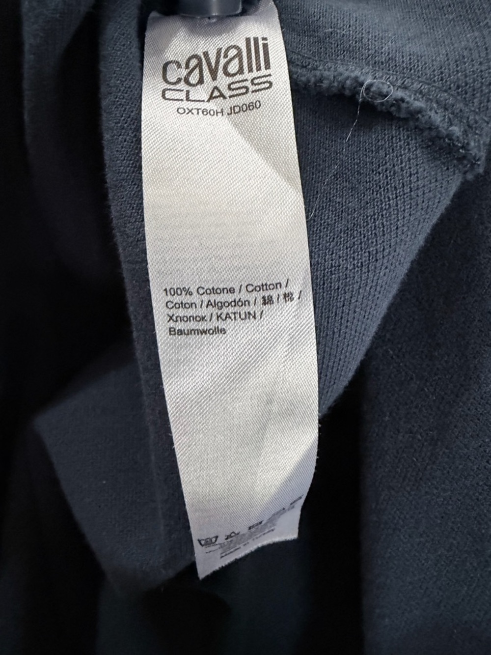 Mens Cavalli Class Navy Polo with White Snake size M - Picture 9 of 9
